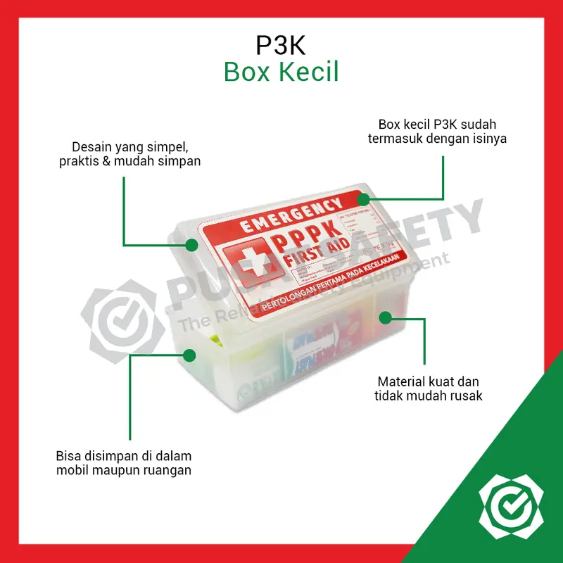 Kotak P3K Box Kecil / p3k Mobil First Aid 3