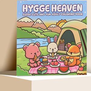 Hygge Haven Coloring Book, 1 Count Animal & Camping Pattern Coloring Book, DIY Painting Supplies for Adults & Teens, Birthday Gift