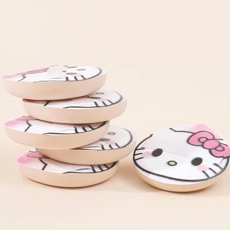 Có Hộp Mút Tán Kem Nền Mút Trang Điểm Big Size Hello Kitty Kèm Hộp Đựng Mút Tán Phấn Cushion Mềm Mịn Đàn Hồi
