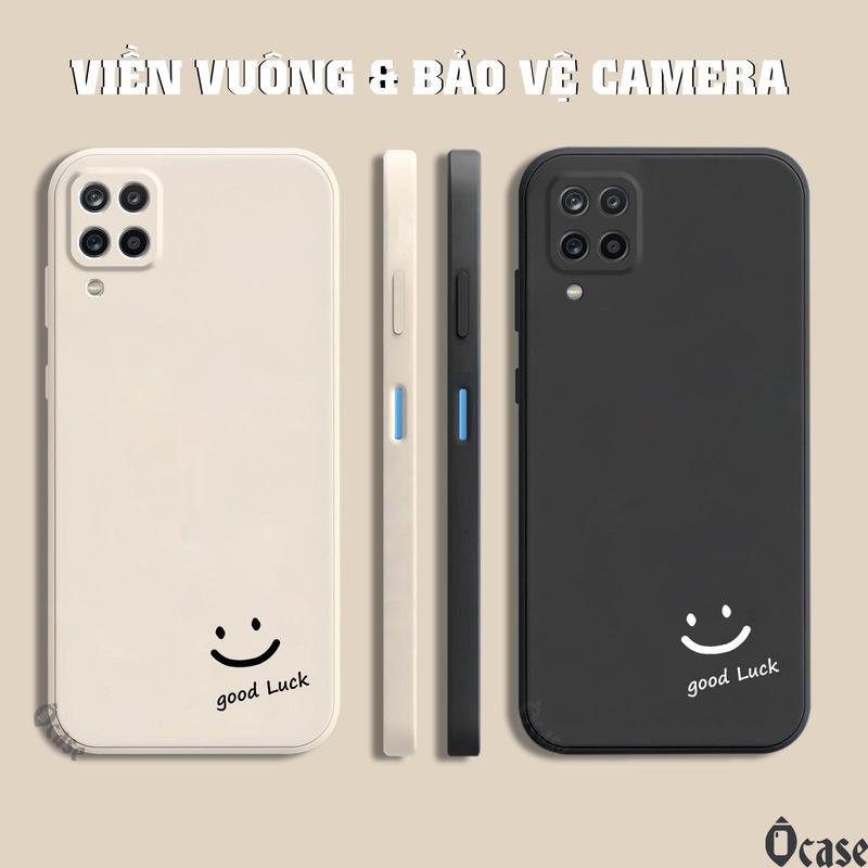Ốp lưng dành cho Samsung A12 / A22 4G / A22 5G / M32 / M33 5G / M53 5G in hình mặt cười may mắn cạnh viền vuông có bảo vệ camera