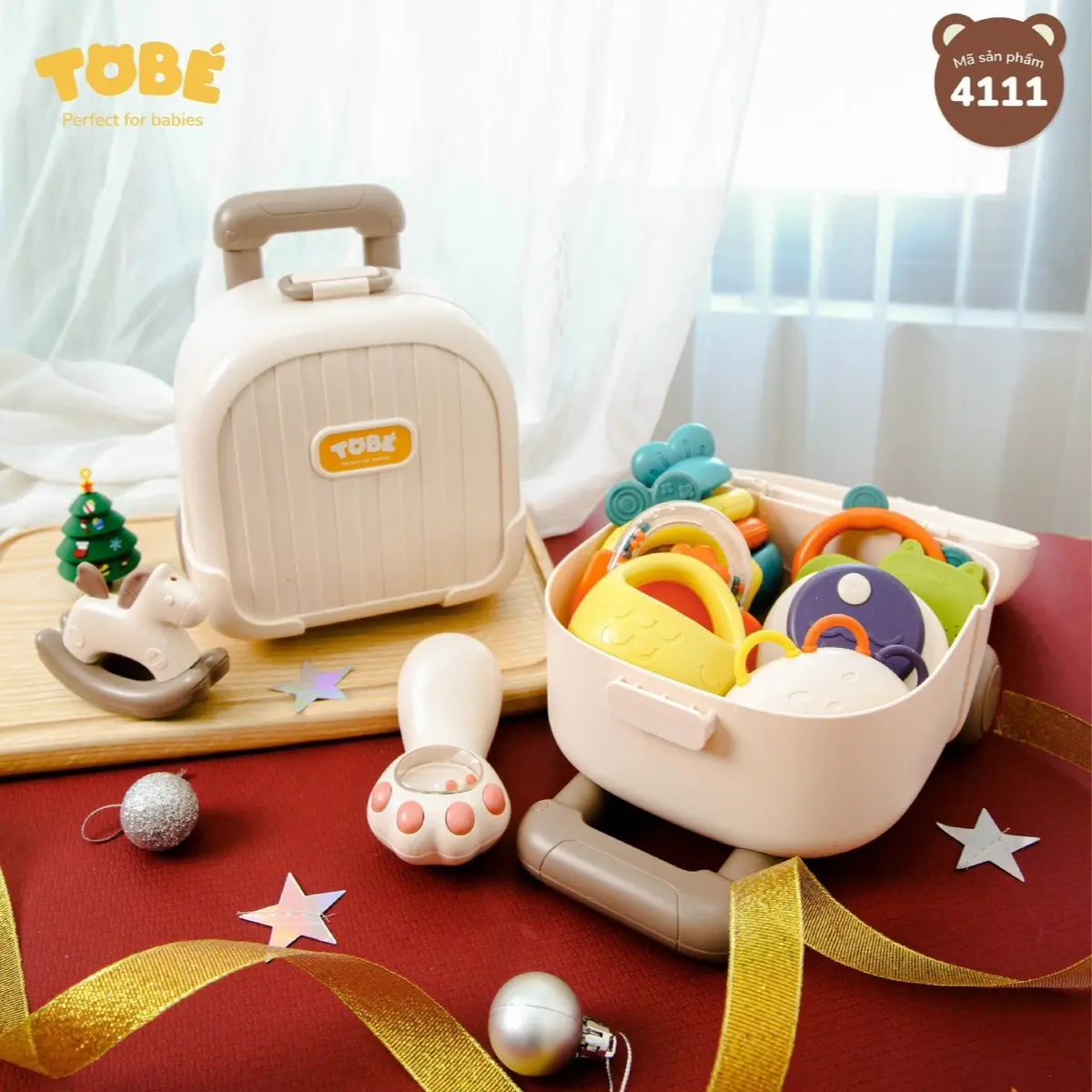 Bộ đồ chơi xúc xắc 10 chi tiết Chunky hãng Tobé Cho Bé