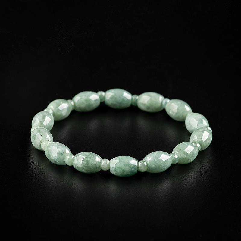 Genuine natural A goods jade road Lutong bracelet bean seed jade bucket bead string high-grade women's hand jewelry 2