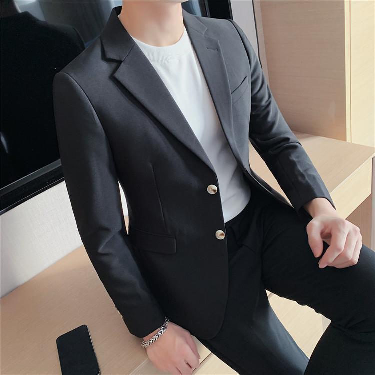 Product Introduction of Slim Fit Men's Blazer Korean Style Ins Trendy Cool High-End Casual Suit Business Formal Hairstylist Jacket Footwear 12