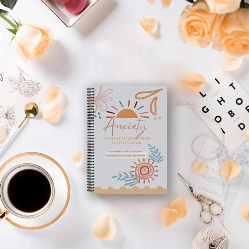 Anxiety Bundle Journal, 1 Count A5 Spiral Bound Notebook, Anxiety Worksheets, Therapy Tools, Therapy Worksheets, Anxiety Journal, Office Supplies 5