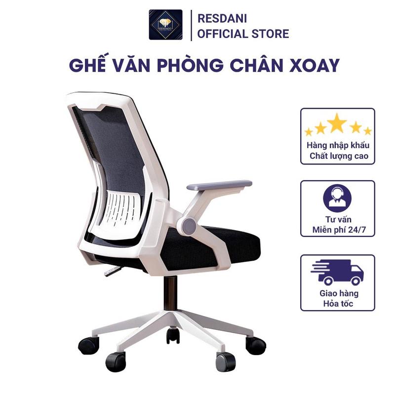 CTH-29 Ghế Văn Phòng Chân Xoay Làm Việc Resdani Siêu Tiện ích -Hàng Nhập Khẩu