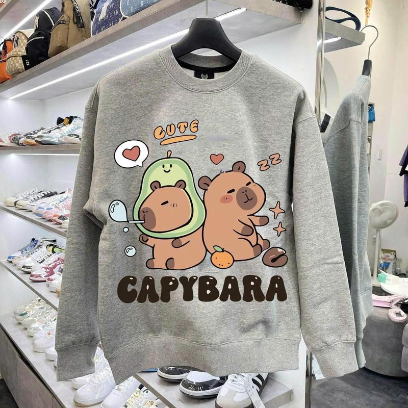 Áo SWT Capy bara xinh đôi- Nỉ ấm áp- bé trai/bé gái 4