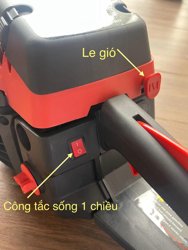Máy cưa xích chạy xăng đời mới CS73 lam dúc, ốp giật nhôm 8