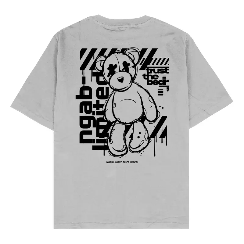 (Gratis Stiker, Lanyard) Buy 1 Get 3 Ngab Kaos Sablon Distro Variasi Bundling Nekoronnin Reflective Rainbow Barong Trust The Bear BD008 Unisex Pria Wanita Cotton Combed 24s ( Beli 3 Pcs Gratis Gelang ) Keren 6