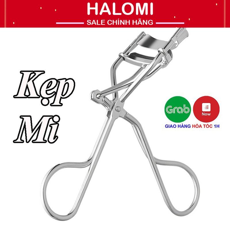  Kẹp Bấm Mi Siêu Cong Chính Hãng HALOMI Bằng Inox Cao Cấp Bấm Êm Tặng Kèm 1 Đệm Kẹp 