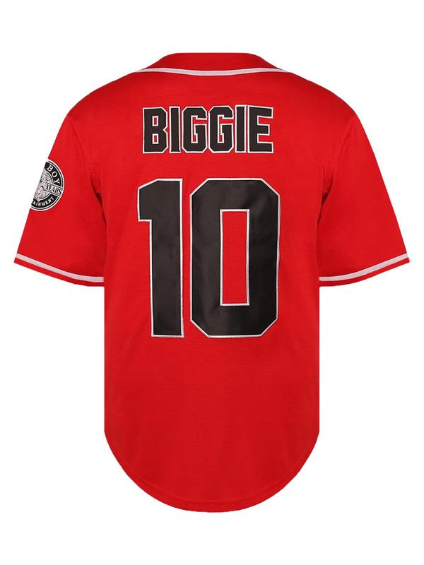 Men's Letter & Figure Embroidery Baseball Jersey, Loose Casual Retro Baseball Top, Streetwear Men's Top for Daily Wear 1