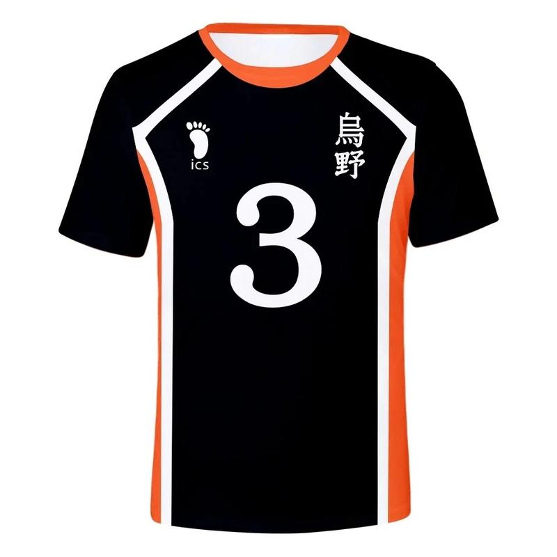 Product Introduction of Summer Haikyuu Short Sleeve Tops Men 3D T-shirt Volleyball Team Uniform Training Clothes Women Tshirt Casual Printing T Shirt 4