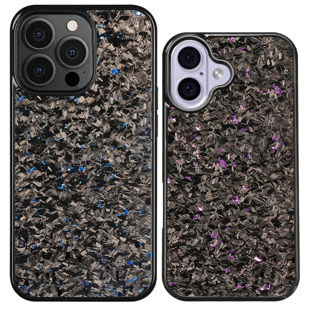 Forged Carbon Fiber Phone Case Compatible with iphone14-iphone16promax Shockproof Protective Cover
