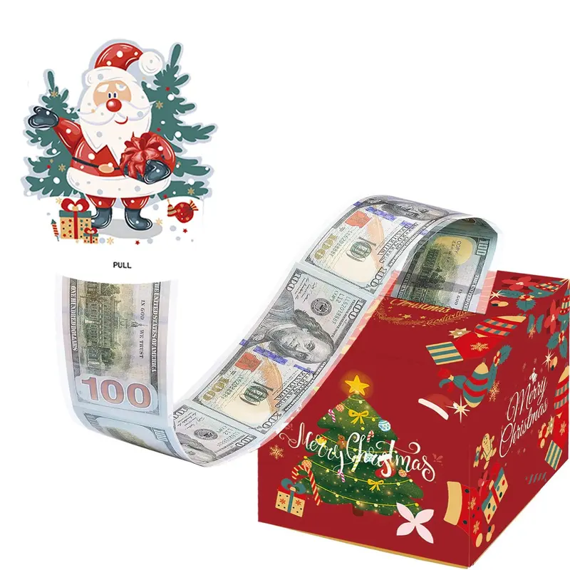 Christmas Themed Money Box, 1 Set Creative  Birthday Cash Gift Box, Party Decoration Supplies for Festival Christmas 2