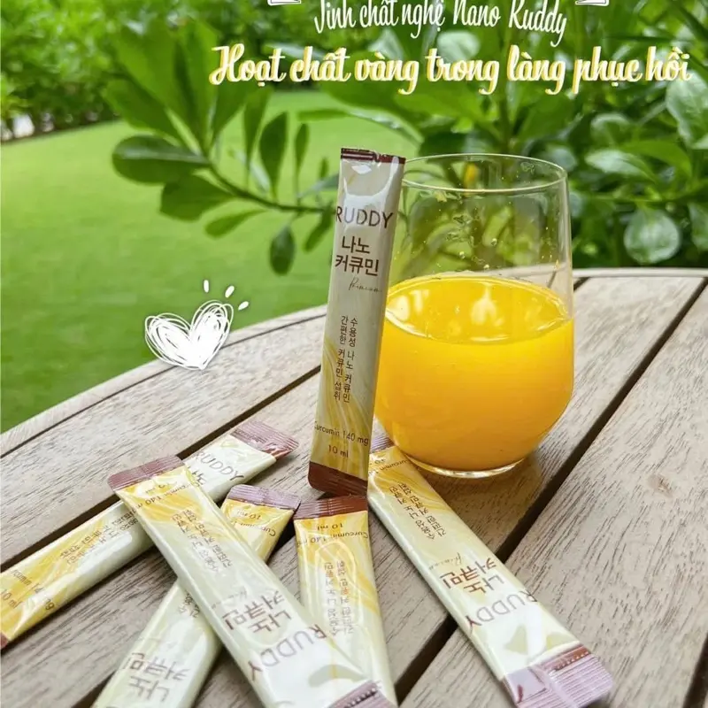 Tinh Nghệ Nano Curcumin RUDDY Hàn Quốc - Hộp 10 Gói.