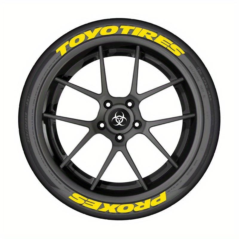Product Introduction of 4 Sets For 4 Wheels Letters Tire Car Stickers Universal 3D Auto Motorcycle Water proof Decals Styling In-One-Piece Stickers 2