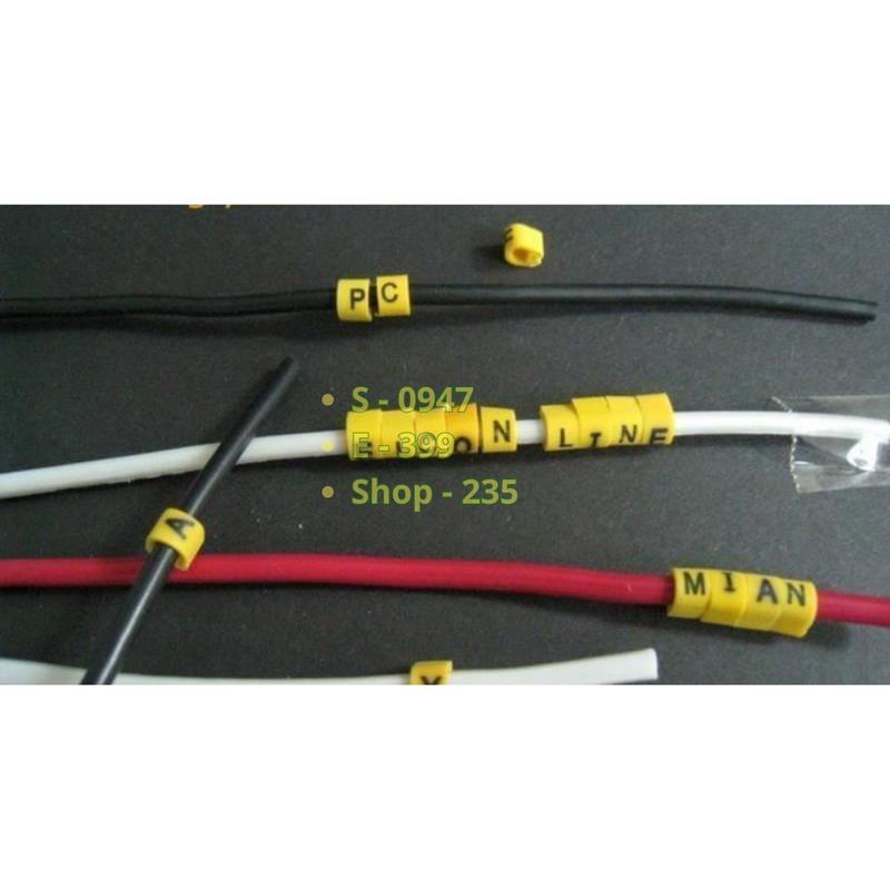 Combo 10 số đánh dấu dây bằng từ 0 đến 9 - 1 bộ 10 số, mỗi số 50 mắt - EC-2 Cable marker - Cable tag EC 2 7