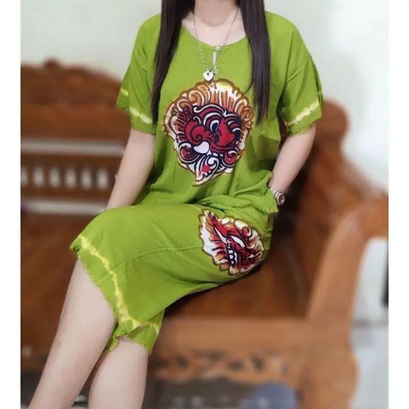 Setelan baju bali jumbo v barong size M-L-XL-XXL celana 7/8 bahan tebal,adem dan nyaman 3