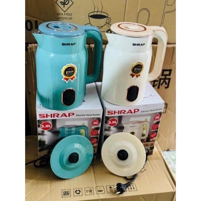 Ấm siêu tốc Sharp Model SH-38 Dung tích 3L Công suất 1500w Có tự ngắt khi sôi An toàn và Tiết kiệm 6