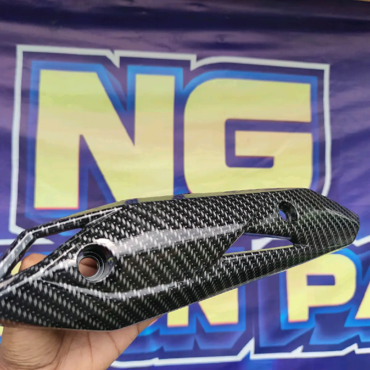 Tutup tameng knalpot beat 2017-2019 carbon