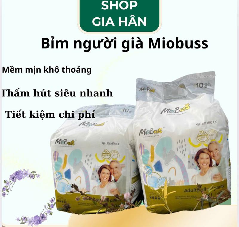 Combo 4 bịch bỉm người già 10 miếng bịch bỉm quần người già Miobuss đủ size M L XL Women Nữ