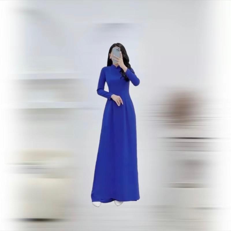 Áo Dài Lụa Mỹ Cao Cấp, Dáng Truyền Thống Trẻ Trung 7