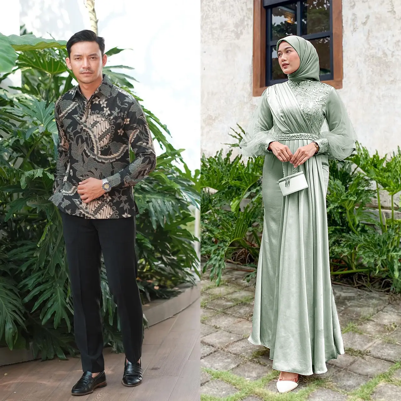 NAYANIKA BATIK - Batik Couple Modern Dress Kondangan Melody Brukat Tulle Payet Mix Velvet Batik Katun Prima M L XL Lengan Panjang Baju Couple Pasangan Gamis Brukat Kekinian