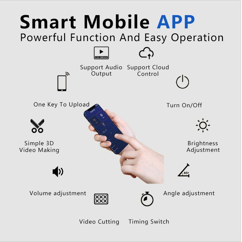 65CM Hologram Projector 1152Pcs/768pcs LED WIFI hologram 3D holographic projector Fan Display Holographic Fan Advertising Light - Image 4