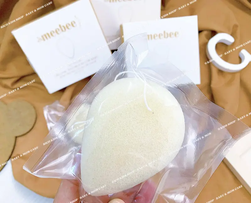 RKS - [ MẪU MỚI VỀ ] Bông tắm hữu cơ Meebee tạo bọt siêu mềm cho bé 2