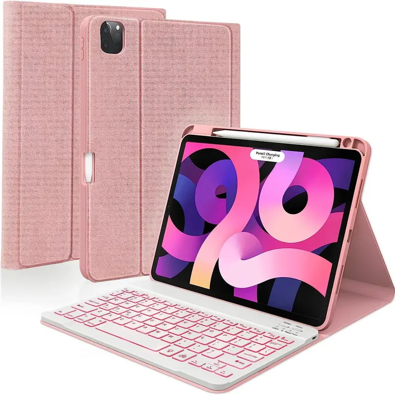 Magnetic Keyboard Cover, 1 Count Detachable BT Backlight Keyboard Protector, Smart Cover for iPad Air 5/4, iPad Pro 11, iPad Pro 10.9, iPad Pro 9, iPad Pro 8, iPad Pro 7 0