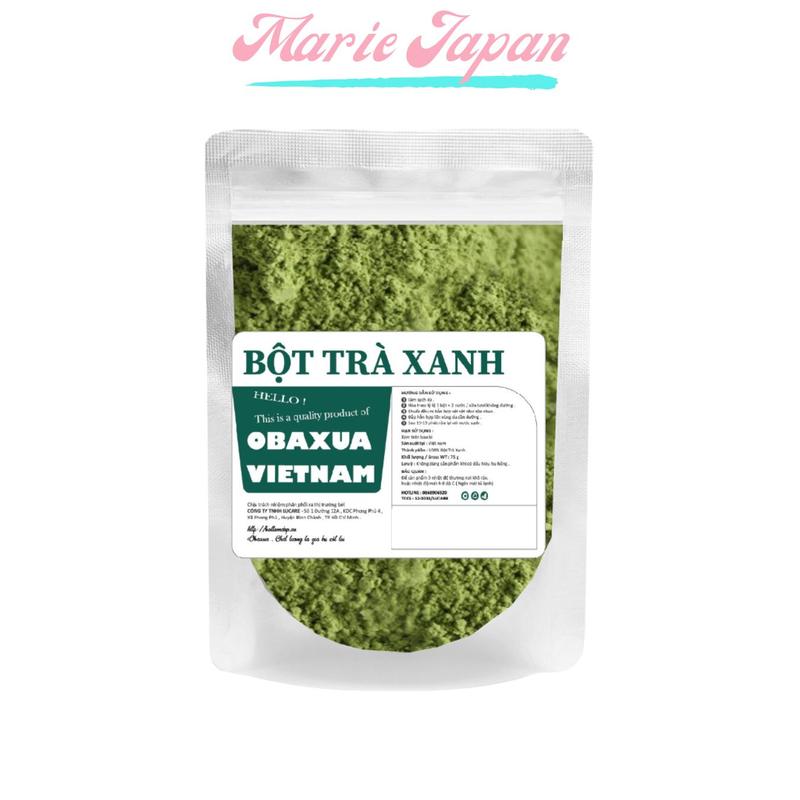 Bột Trà Xanh Đắp Mặt Dưỡng Ẩm Da Làm Đẹp Da Nữ Obaxua Gói 75gr Skincare Cosmetics Dưỡng Da Mặt