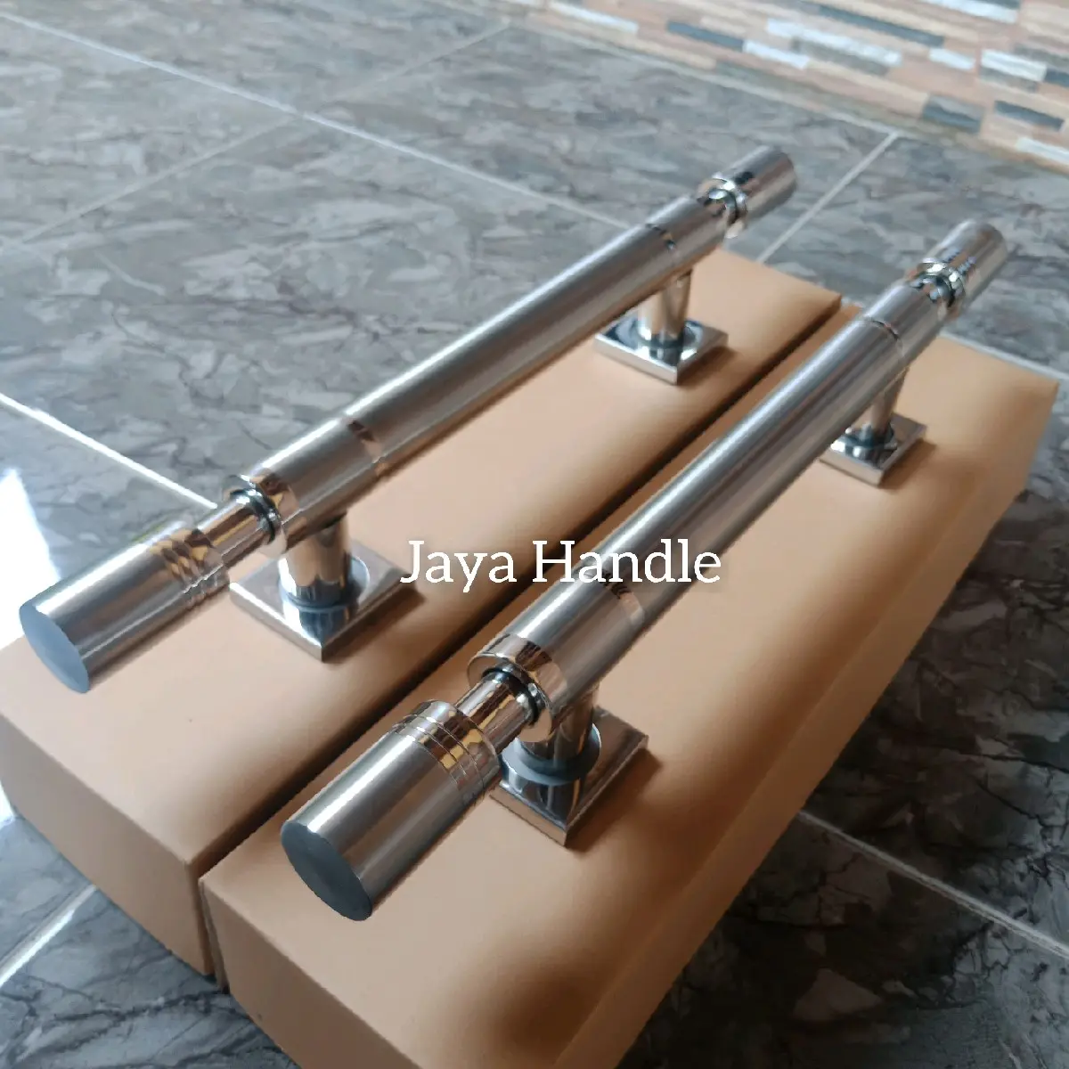 paket 2pcs Handle pintu model barbel 45cm 60cm 80cm stainless steel anti karat