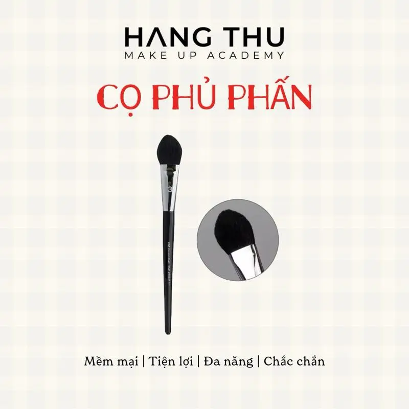 Cọ phủ phấn mềm mịn, tiện lợi, dễ dàng sử dụng