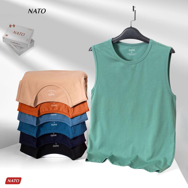 Áo Thun Ba Lỗ Nam BALI Vải Cotton Cao Cấp Tank Top Sát Nách Đẹp Màu Trắng Đen Đỏ Xanh Navy Trơn Co Giãn NATO Cổ Tròn Menswear