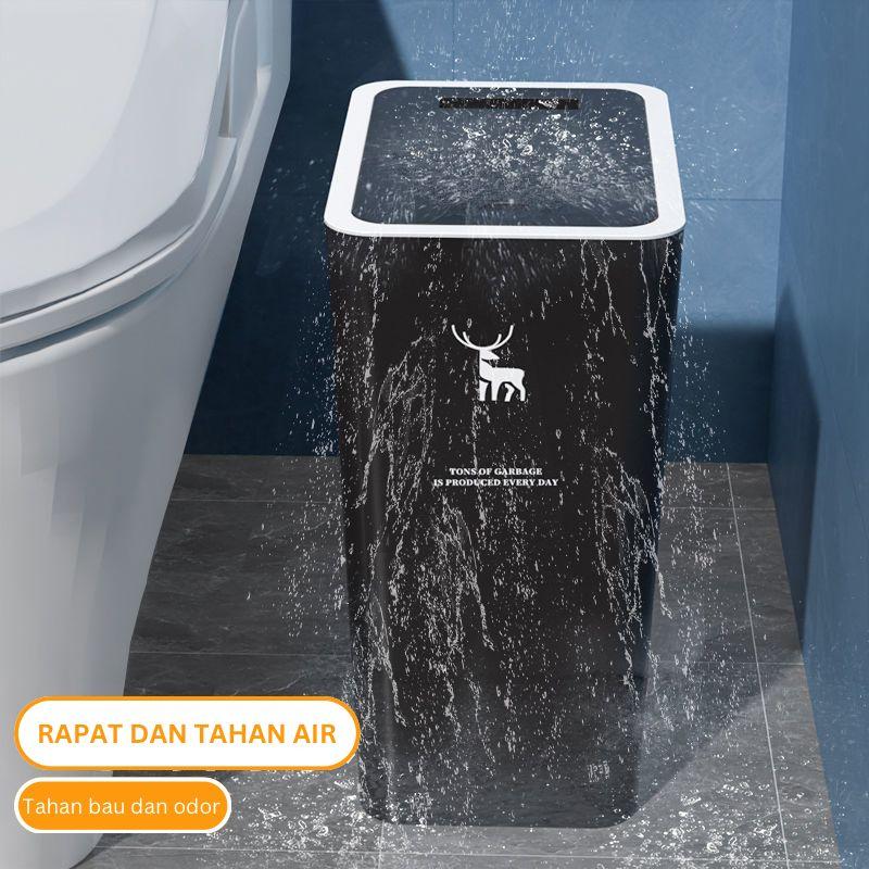 【MADE IN INDONESIA】Starlight Tempat Sampah Tertutup Tong Sampah Dapur Kamar Keranjang Sampah Plastik Serbaguna HSB161