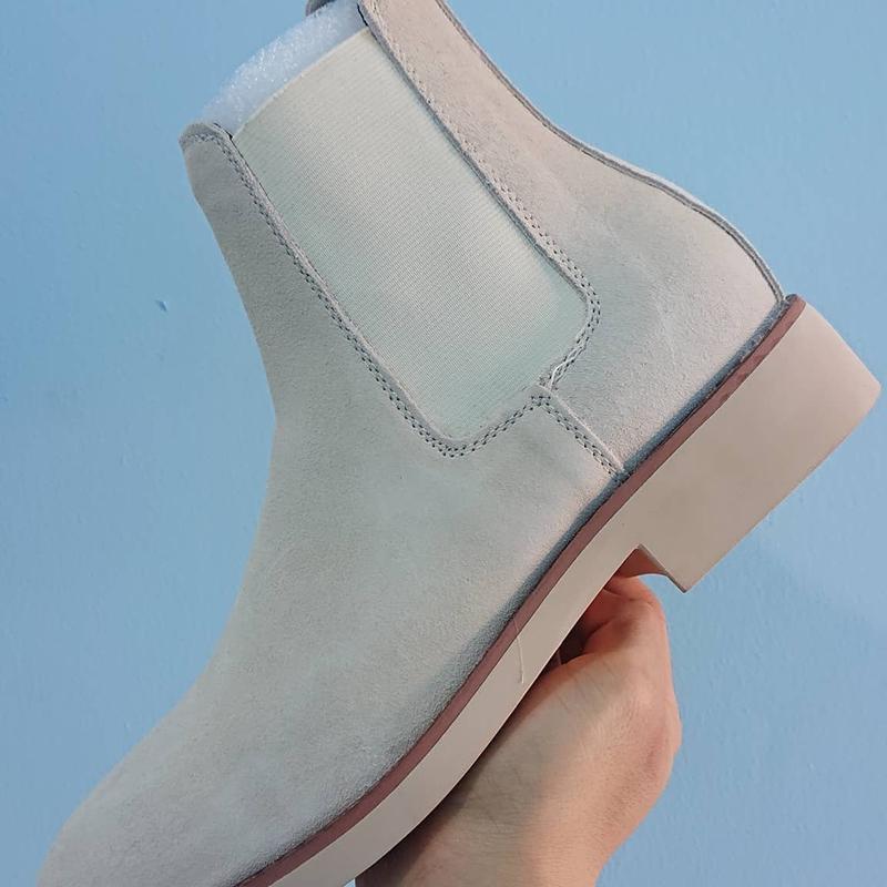 [Lem keo nhẹ] Giày Chelsea boot nam màu tan nhạt chất liệu da lộn cao cấp, đế cao su non đúc nguyên khối, dễ phối đồ[