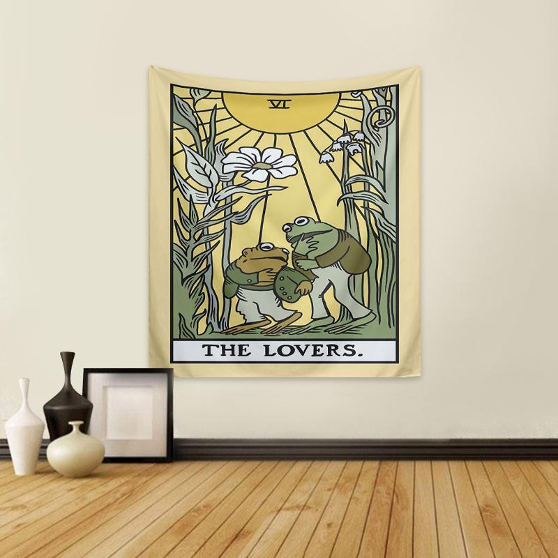 Product Introduction of Sunflower Plant & Frog Pattern Design Tapestry, Wall Hanging Canvas with Mounting Kit, Wall Decoration for Living Room, Bedroom, Dormitory, Room Decor 4