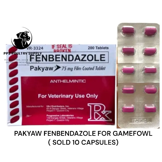 FENBENDAZOLE PAKYAW TABLET DEWORMER FOR ANIMALS ( 10 TABLETS)