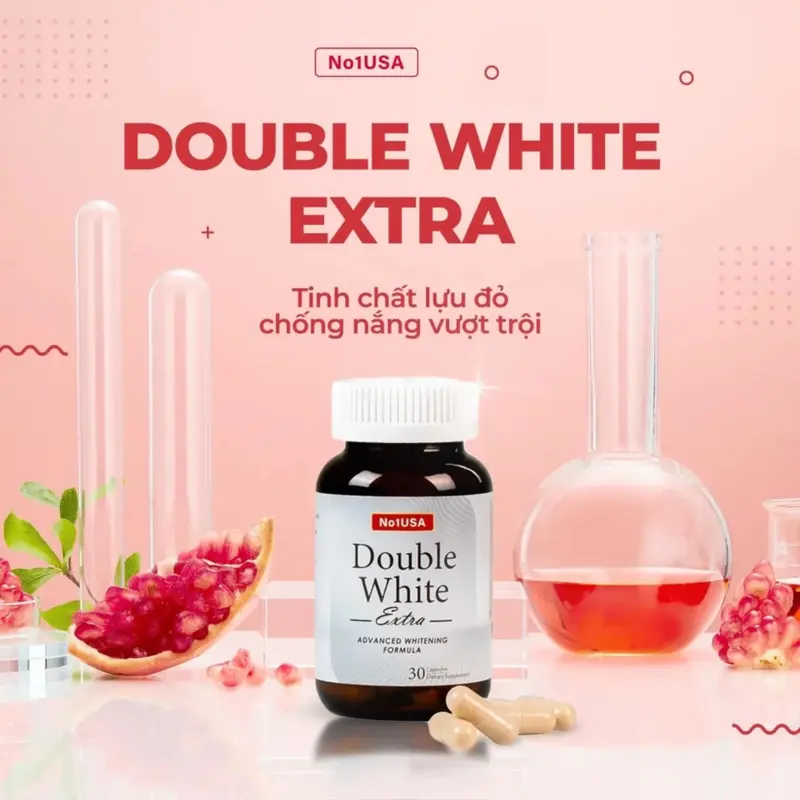 Viên uống hỗ trợ Double white USA - Hộp 30 viên 1