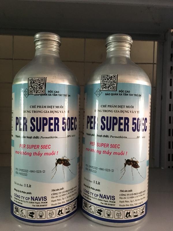 1 chai Per super 50EC - thuốc diệt muỗi, ruồi, kiến, gián,... (1 lít/chai)