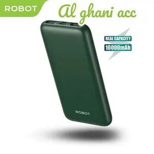 Powerbank 10000mAH ROBOT RT180 \RT12 Dual Input Port Type C & Micro USB Original Fast Charging Real Capacity - Garansi Resmi 1 Tahun