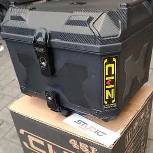 CMZ - Top Box Motor Belakang Kapasitas 45 Liter Tahan Air Kotak Penyimpanan Barang Kunci Plus Breket