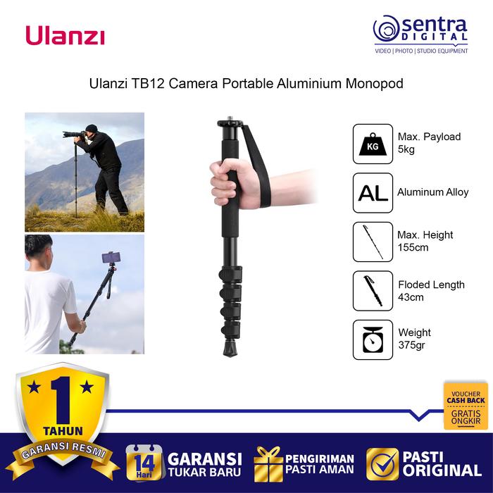 Gambar Ulanzi TB12 Portable Aluminium Monopod For Camera & Handphone ( 155cm ) dari Sentra Digital Kota Surabaya Tokopedia