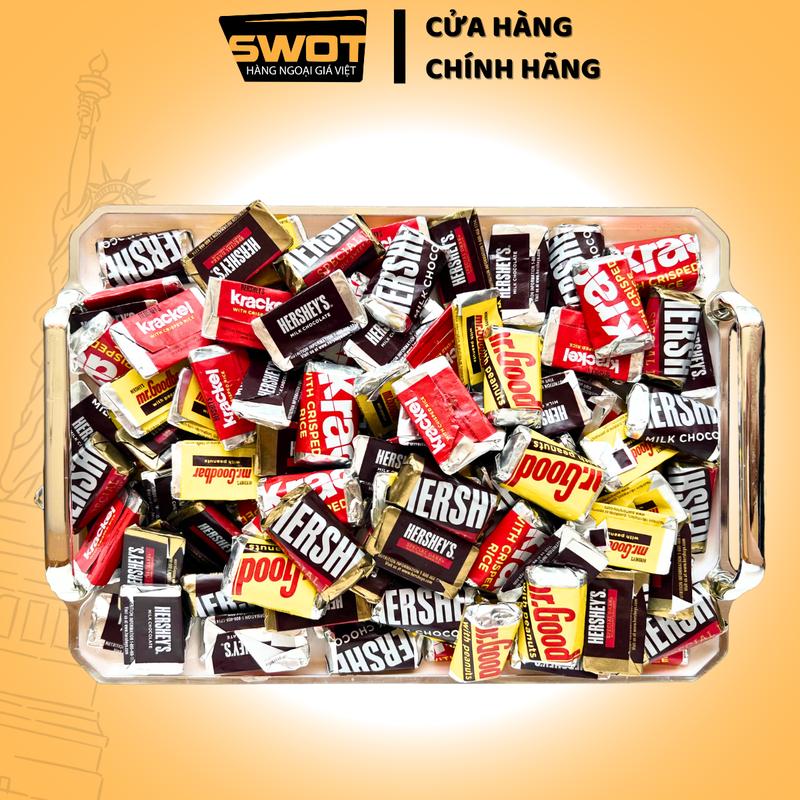 TÁCH SET Socola Hershey's Miniatures Mỹ Chocolate Mỹ tổng hợp nhiều vị sôcôla thơm ngon Ăn Vặt không ngọt gắt Snack Food - SWOT