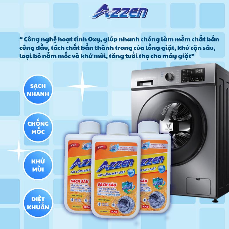Combo 2 Chai Tẩy Lồng Máy Giặt Azzen Giúp Làm Sạch Cặn Bẩn, Vi Khuẩn, Nấm Mốc Máy Giặt, Tăng Tuổi Thọ Cho Máy Giặt 8