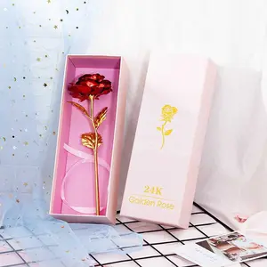 Bunga Mawar Dekorasi Gift Foil Rose Artificial Flower Aksesoris Hadiah