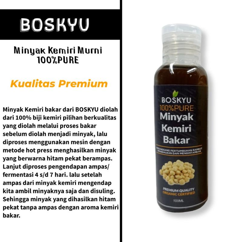 Boskyu Minyak kemiri bakar hair treatment penghalus rambut pelembab rambut 0