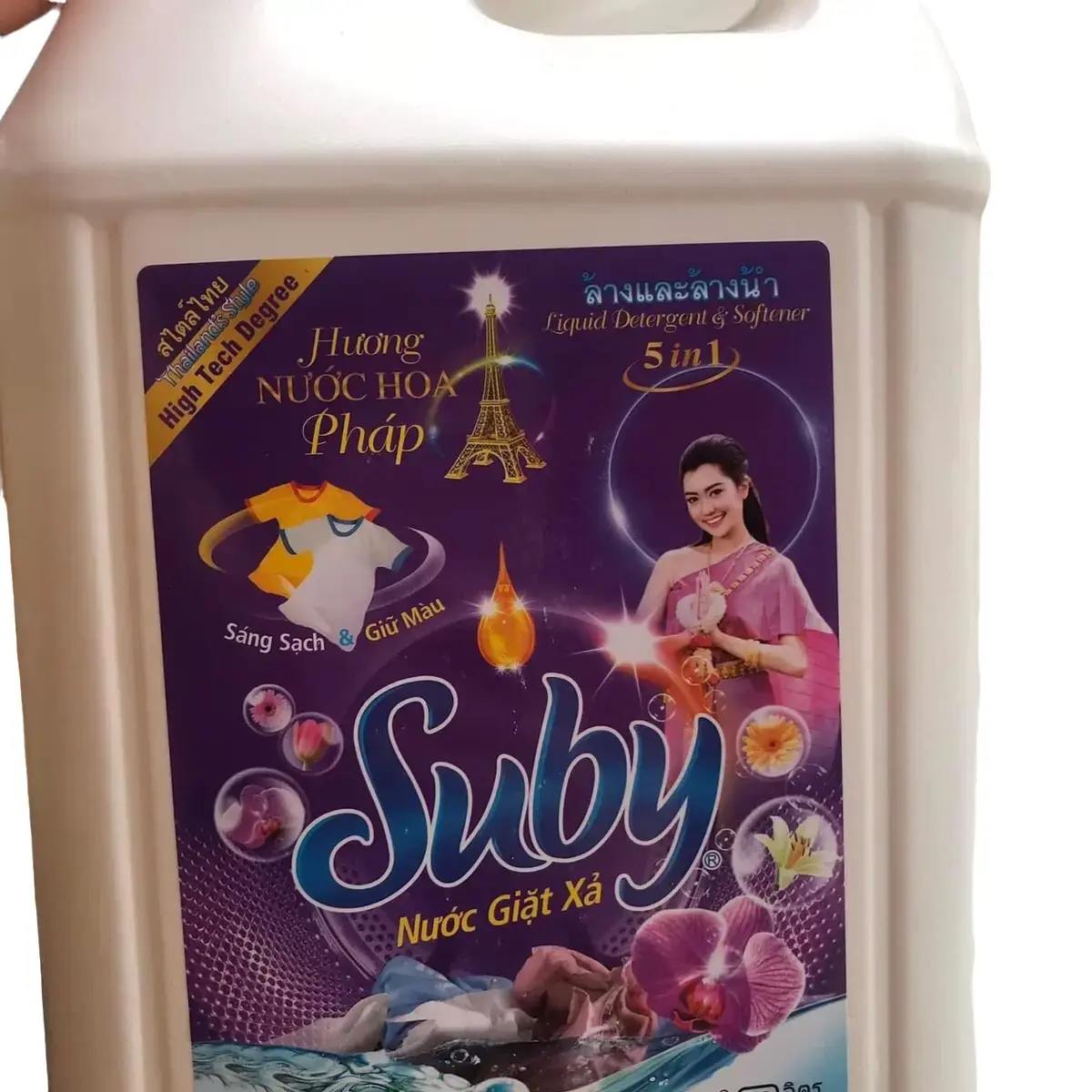 Suby nước giặt xả (10 Lít ) 5 in 1 hương nước hoa pháp