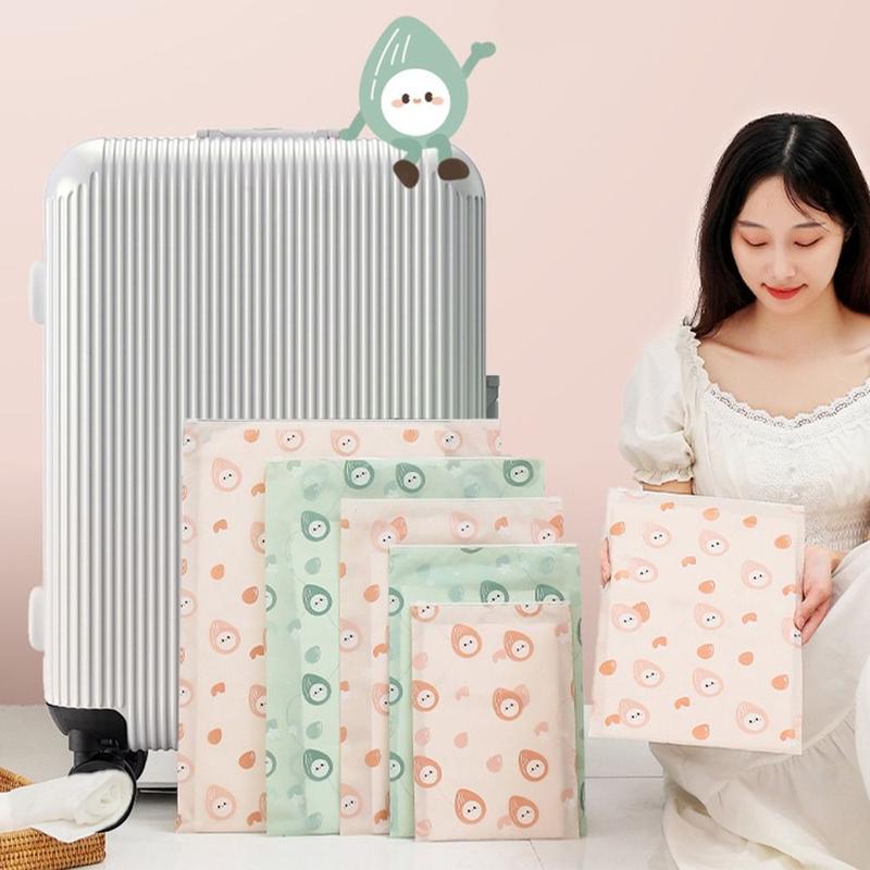 Product Introduction of Portable PE Storage Bag Green Pink Multi-sizes Zipper Sealing Bag High Quality Cartoon Nuts Organizing Package Pouch 18