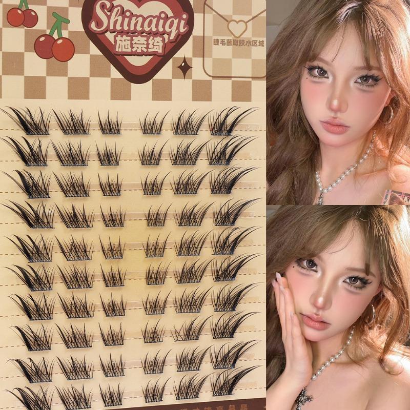 Product Introduction of 10Rows/Box Fox False Eyelashes Single Cluster Eyelash Extension Segmented Lashes Fox Eye Effect Lashes Individual False Eyelashes 17