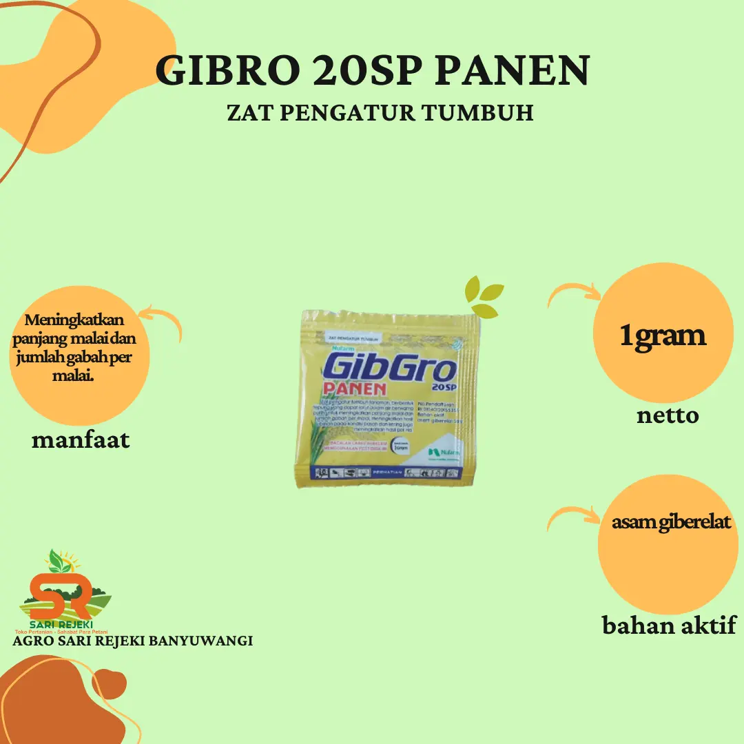 GIBGRO PANEN 20SP 1GRAM ZAT PENGATUR TUMBUH